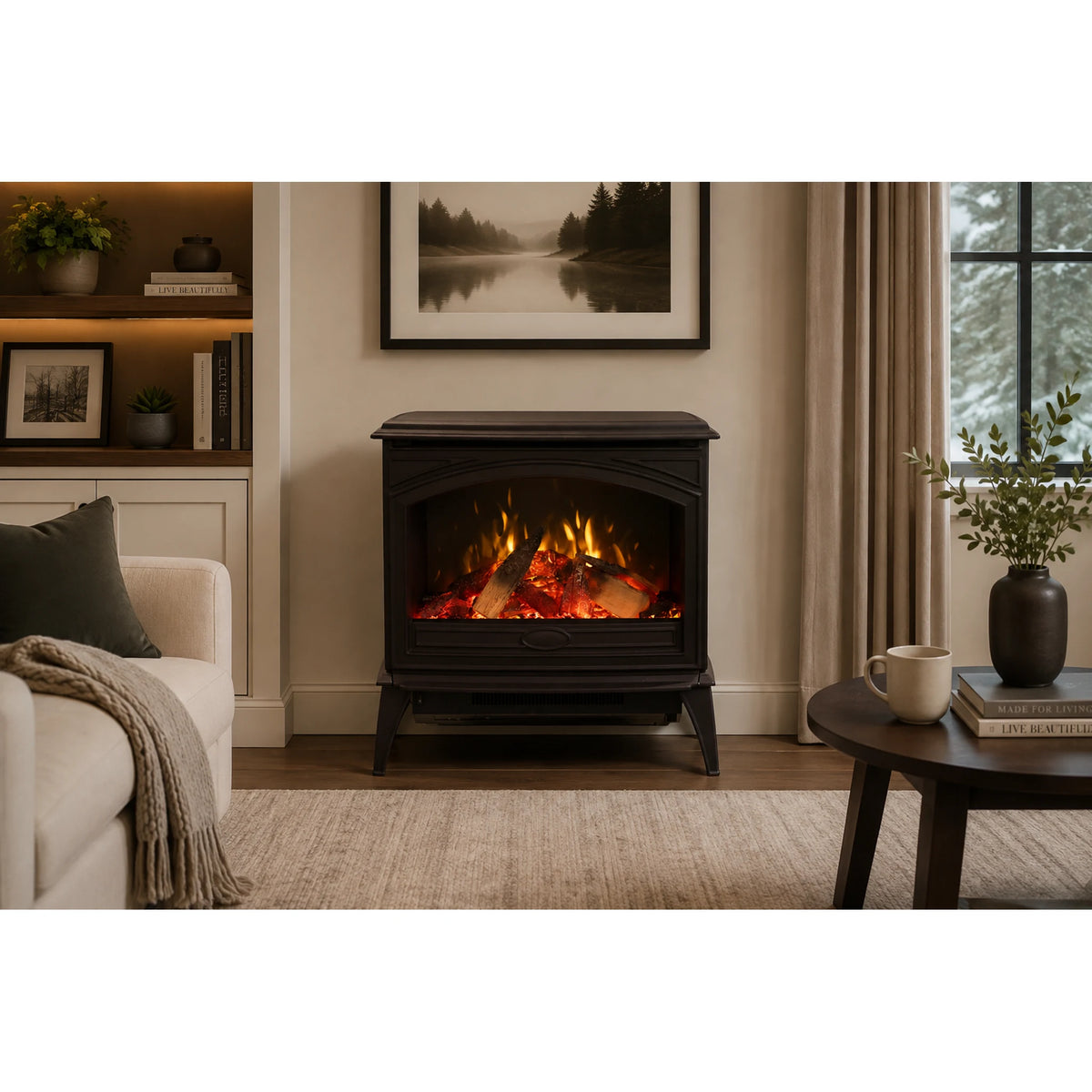 Amantii fireplace – e70HO castiron freestanding electric fireplces