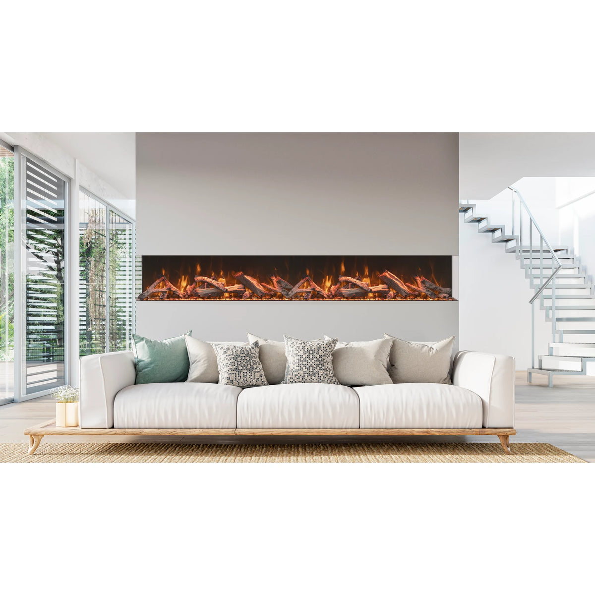 Amantii fireplace – TruView Bespoke combined two 45inch electric fireplace