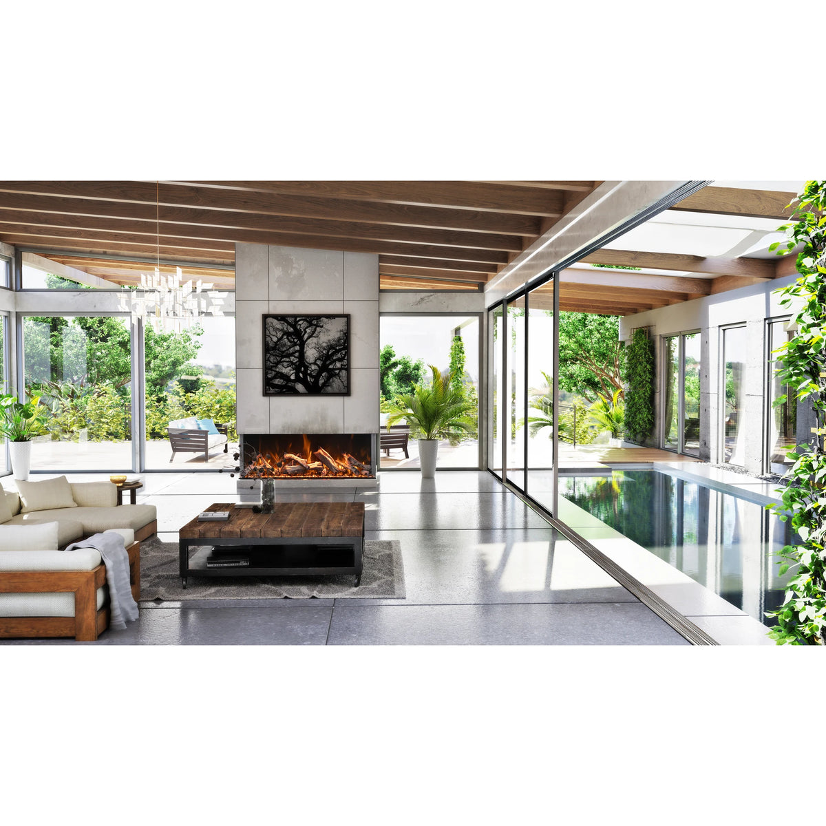 Amantii fireplace – truview bespoke outdoor electric fireplace