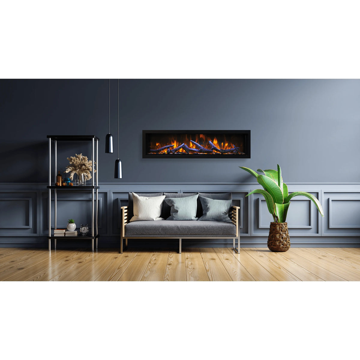 Amantii fireplace – Amantii BI XT Deep with Rustic logset