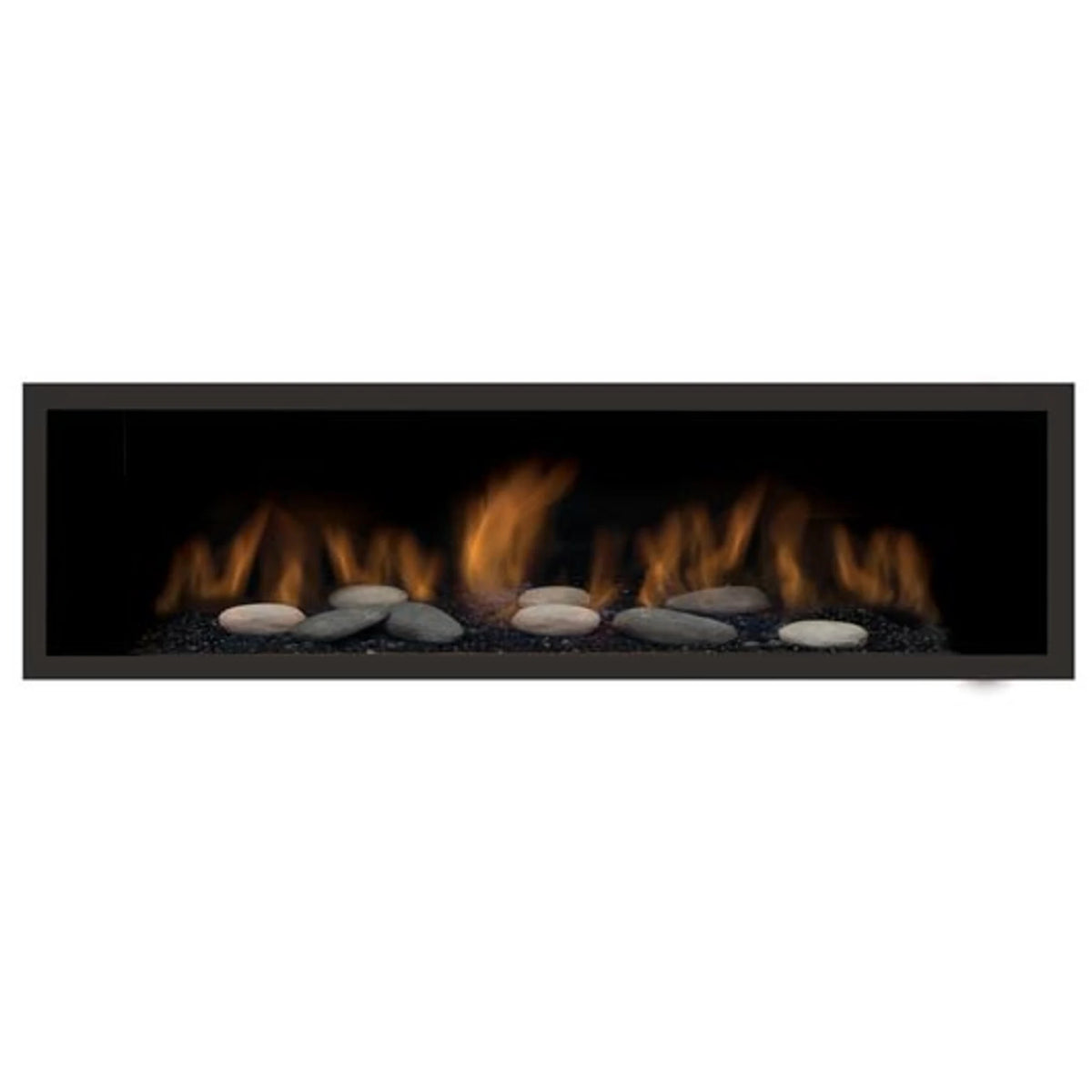 Sierra Flame AUSTIN-CLEAN-BLK clean face surround shown installed on a fireplace