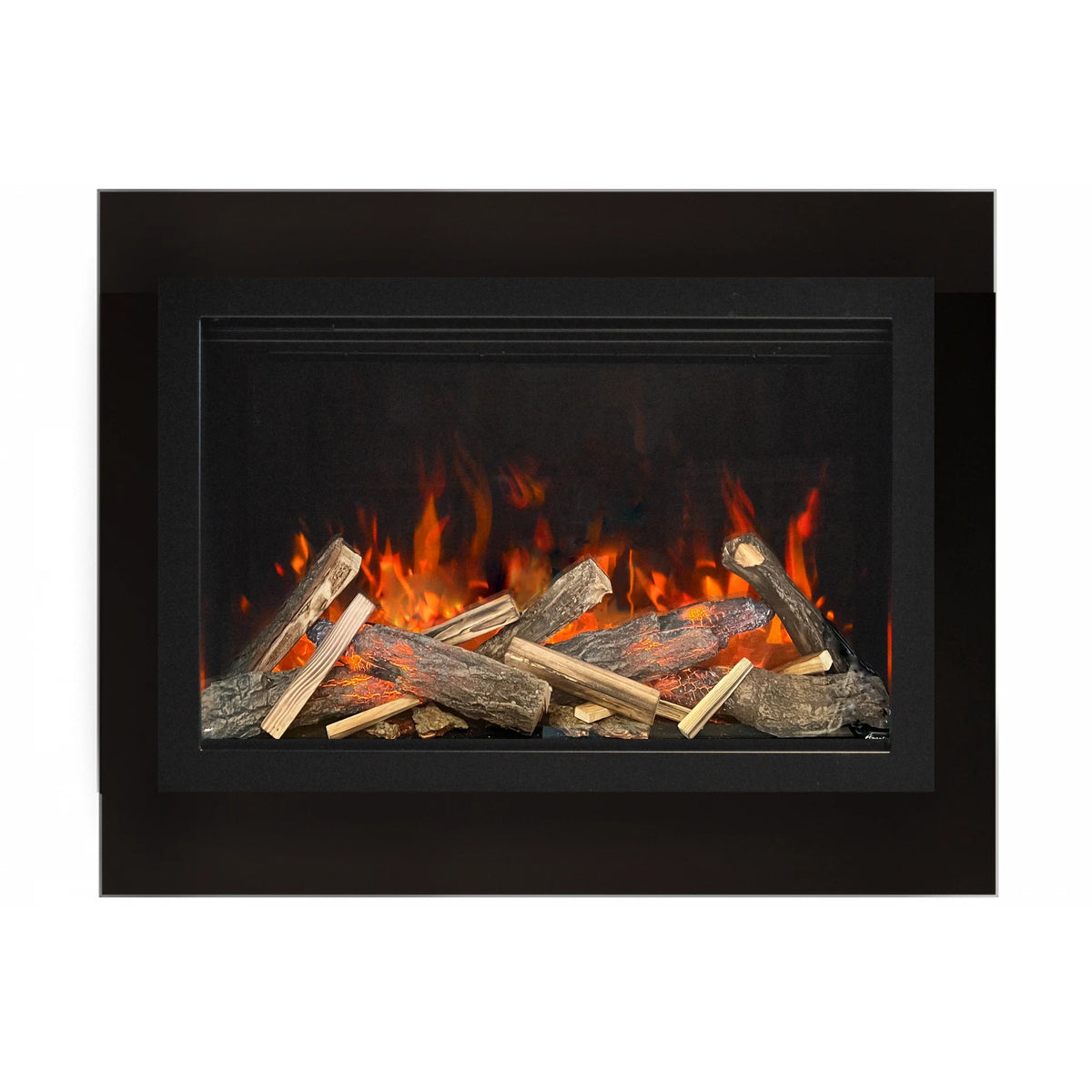 Amantii TRD-26-4 trim shown installed on a fireplace