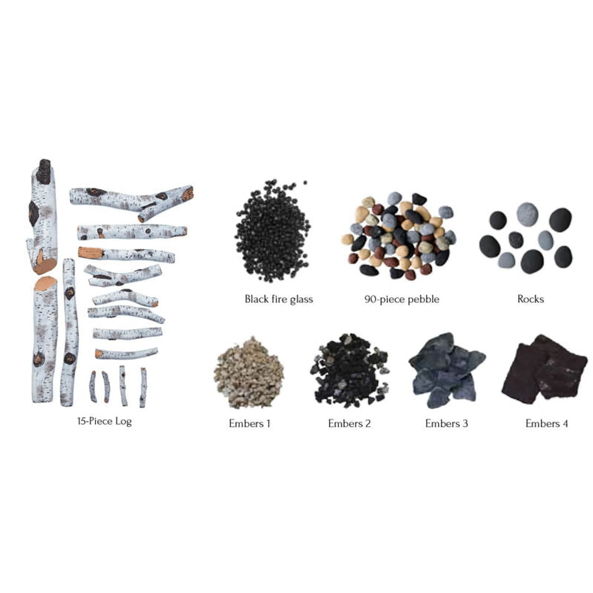 Amantii DESIGN-MEDIA-BIRCH-15PCE fireplace accessory – product view