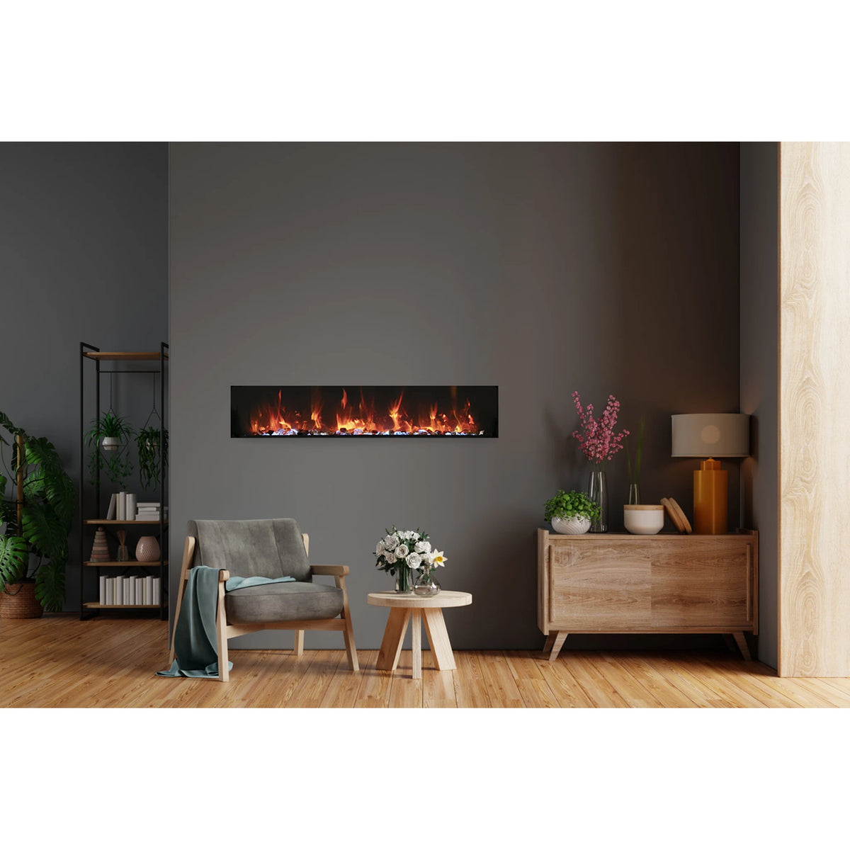 Amantii fireplace – amantii bi 60 Xtra Slim Electric Fireplace