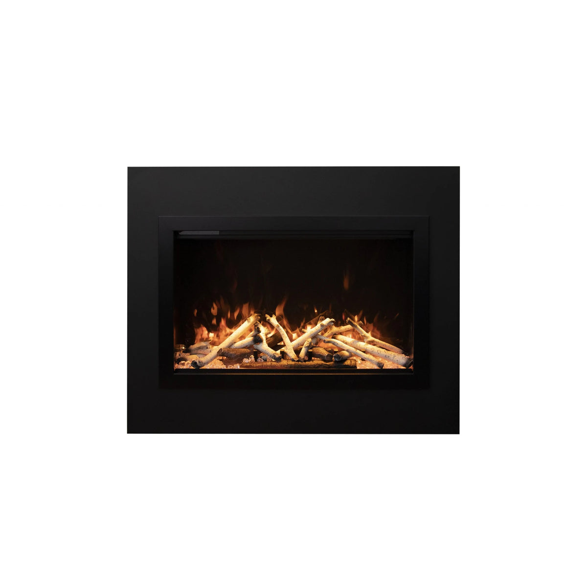 Amantii TRD-33-4 trim shown installed on a fireplace