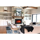 Sierra Flame fireplace – Traditional-Insert-33-with-oak-logset-4-side-trim-1200-800x545