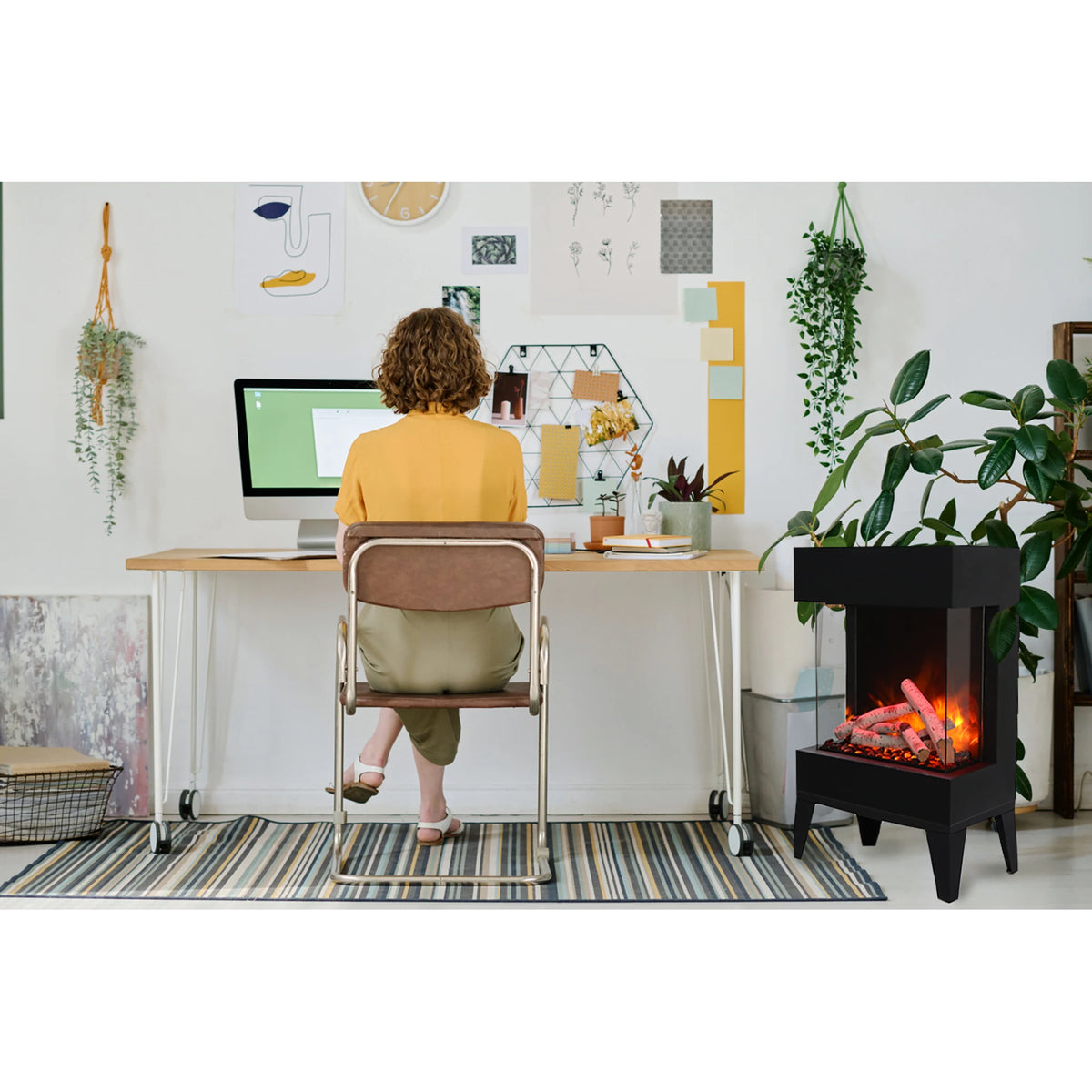 Amantii CUBE-2025WM-LUMINA fireplace – product view