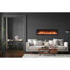 Amantii fireplace – sym bespoke 60 glass chunks
