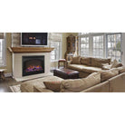 Amantii STL-ARCH surround shown installed on a ZECL-31-3228-STL fireplace