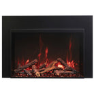 Amantii TRD-38-3 trim shown installed on a fireplace