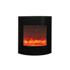 Amantii 2428-CURVEDGLS curved glass front shown installed on the 2428 fireplace