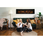 Amantii fireplace – BI Deep XT 60" electric fireplace with rustic logset
