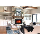 Amantii TRD-33-4 trim shown installed on a fireplace