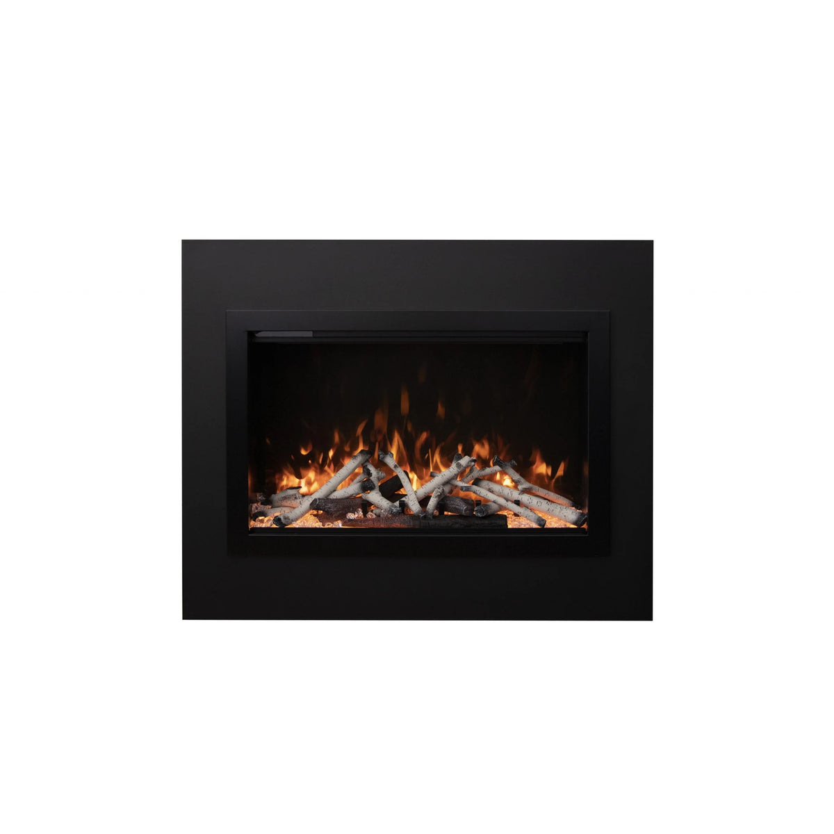 Amantii TRD-33-4 trim shown installed on a fireplace