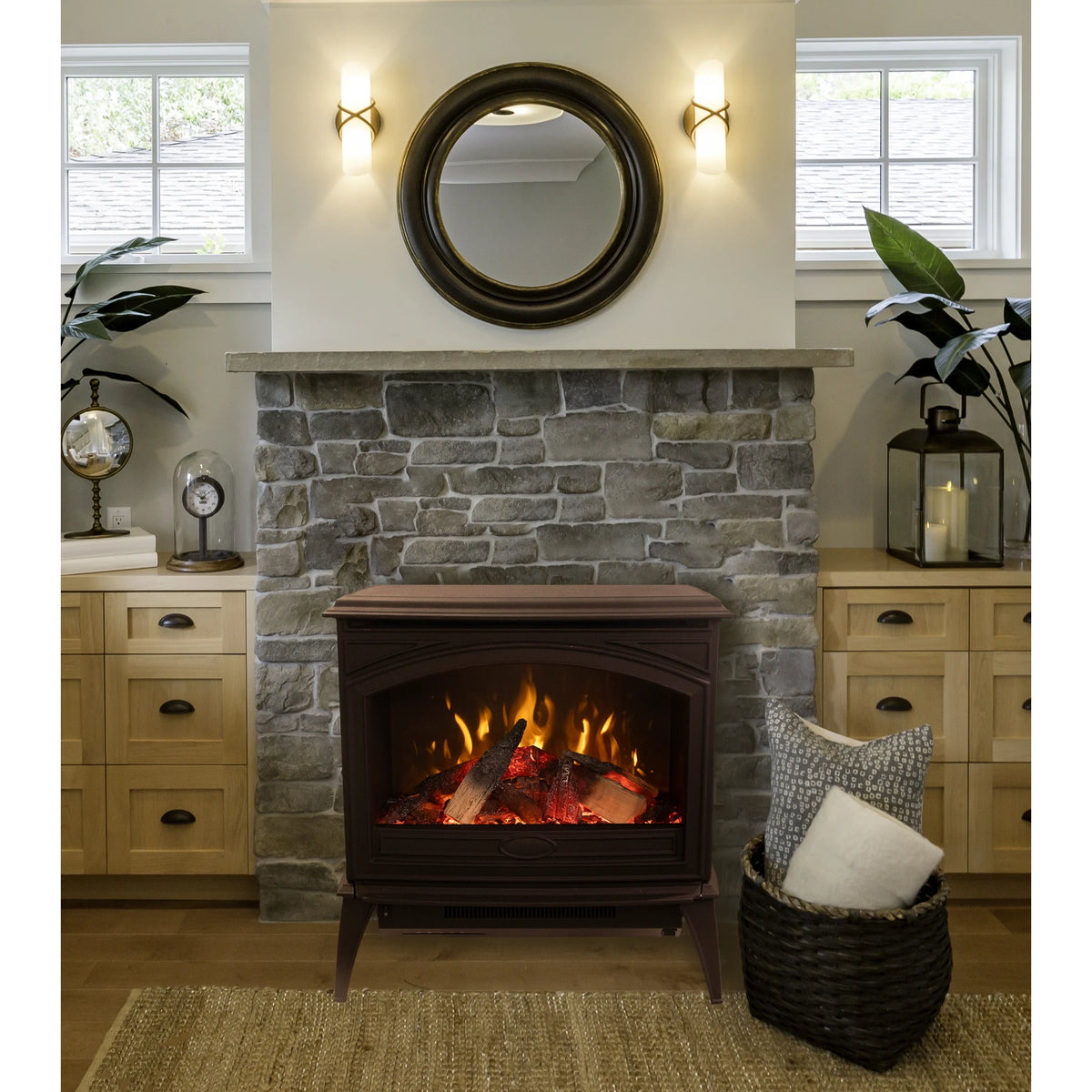 Amantii fireplace – Cast Iron Electric Fireplaces E-50-HO & E-70-HO with WiFi