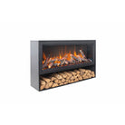 Amantii pedestal display shown with a fireplace, series view