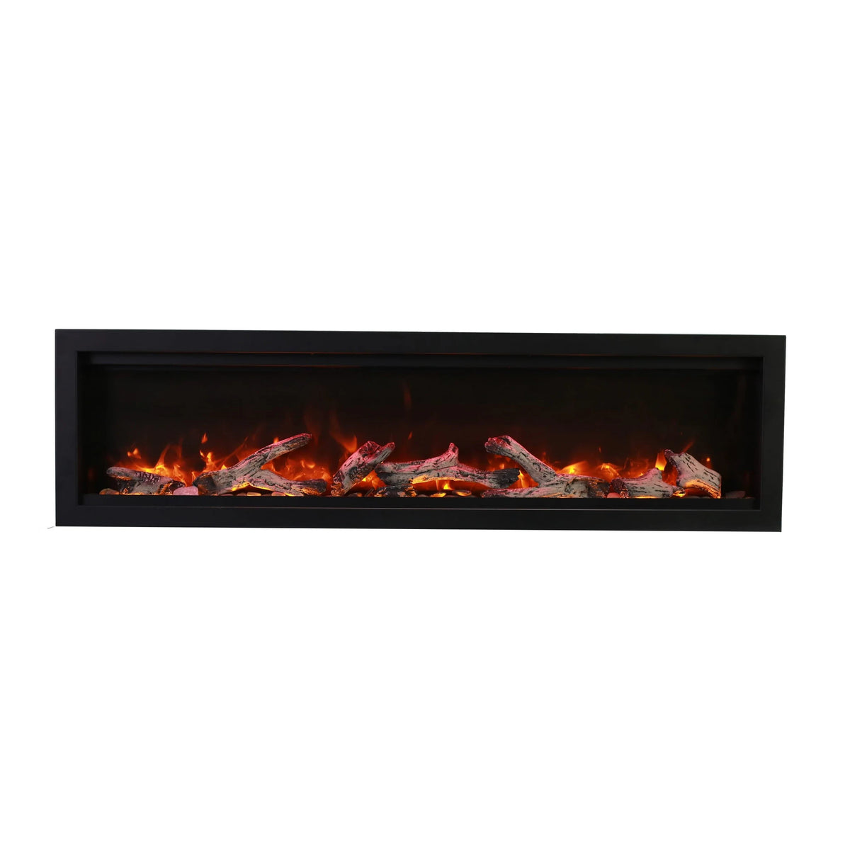 Amantii fireplace – SYM60 FRONT RUSTIC YELLOW FLAME #176