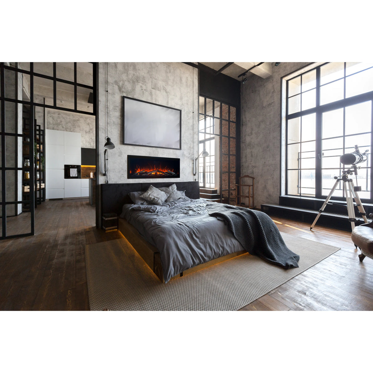 Amantii fireplace – symxt50inch timberlux fire