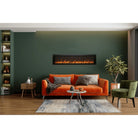 Amantii fireplace – bi 60" xtra slim smart electric fireplace brown glass media